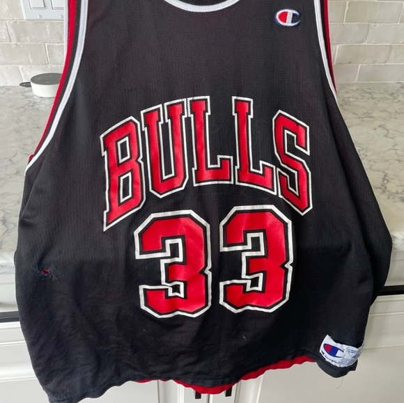 Champion Scottie Pippen chicago Bulls jersey champion size 44 large reversible - Picture 5 of 9